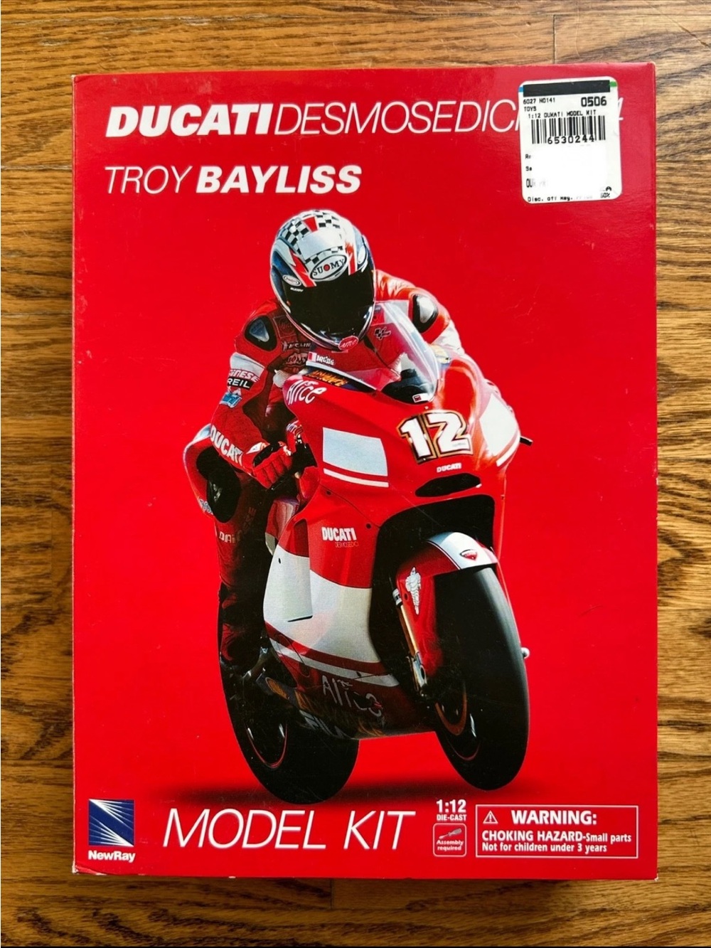 Vintage NIB Newray Ducati Desmosedici 2004 Troy Bayliss 1:12 Diecast Model Kit